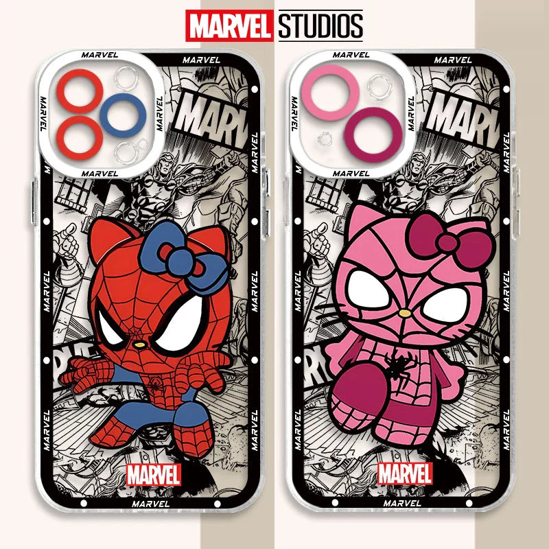 Transparent Soft Cover Spider Man Cartoon Cute Phone Case