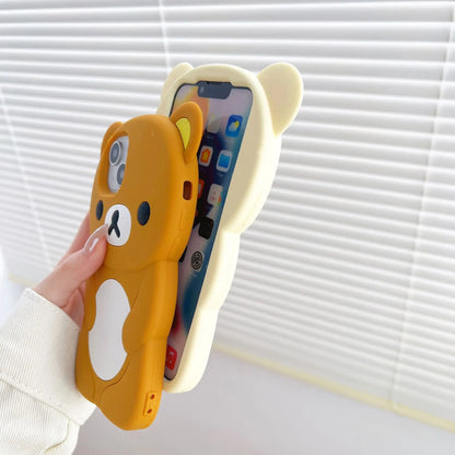Rilakkuma Bear Silicone Soft Cover Phone Case