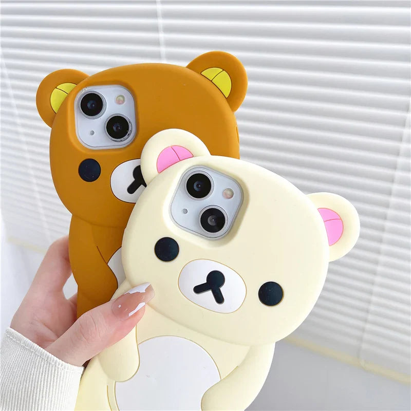 Rilakkuma Bear Silicone Soft Cover Phone Case