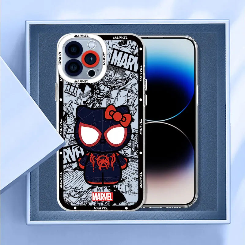 Transparent Soft Cover Spider Man Cartoon Cute Phone Case