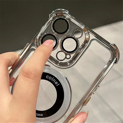 Magsafe Magnetic Plating Frame Stand Phone Case