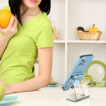 Clear Acrylic Cell Phone Stand Desk Dock Holder