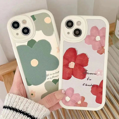 Soft Flowers 3D Leather Phone Case