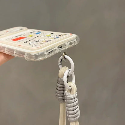 Cute Cartoon Peanut Snoopy Card Holder Pocket Phone Case