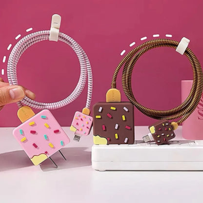 Cute 3D Ice Cream USB Cable