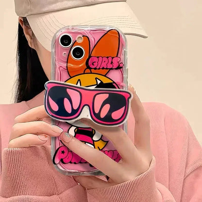 The Powerpuff Girls Glasses Stand Phone Case