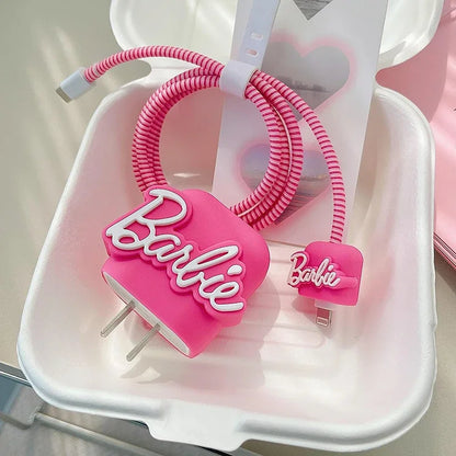 Pink Barbie Cute Data Cable IPhone