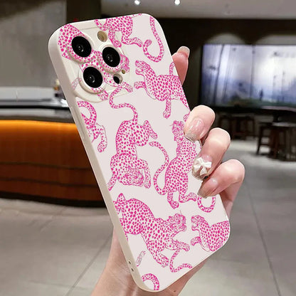 Pink Leopard Print Pattern Phone Case
