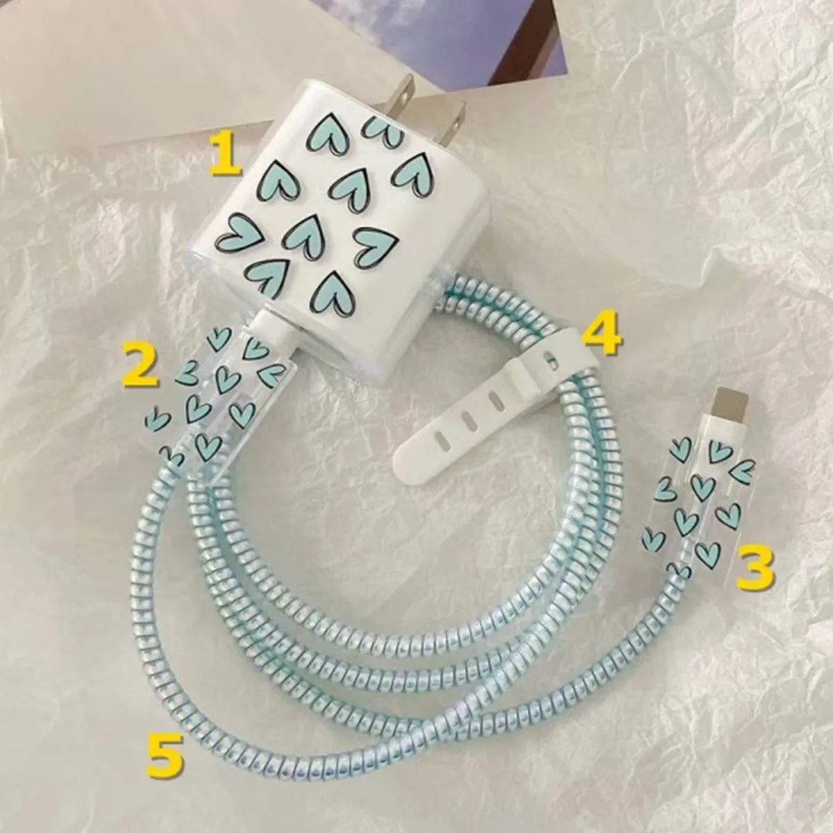 Heart Original Charger Protection Cable IPhone