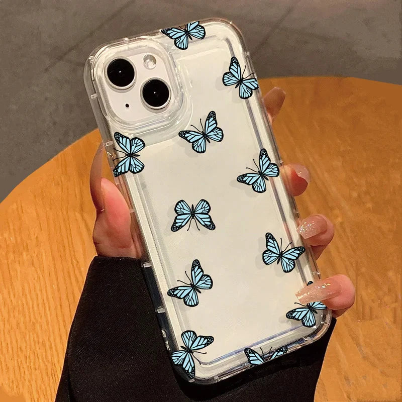 Cute Cartoon Butterfly Printed Phone Case