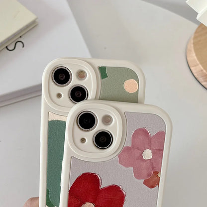 Soft Flowers 3D Leather Phone Case