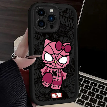 Spider Man Cute Hello Kitty Silicone Phone Case