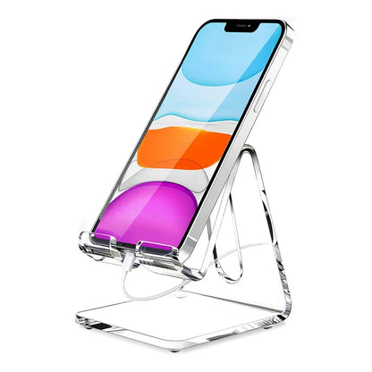 Clear Acrylic Cell Phone Stand Desk Dock Holder